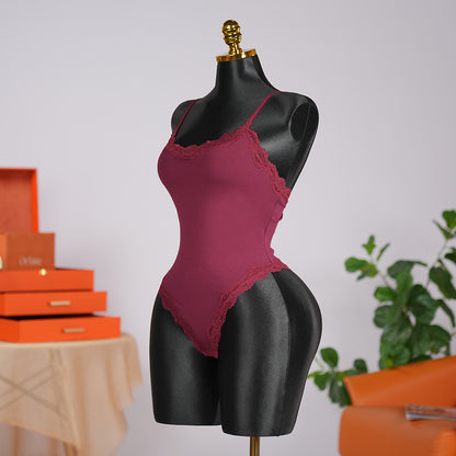 Generous Simple Style Lace Bodysuit