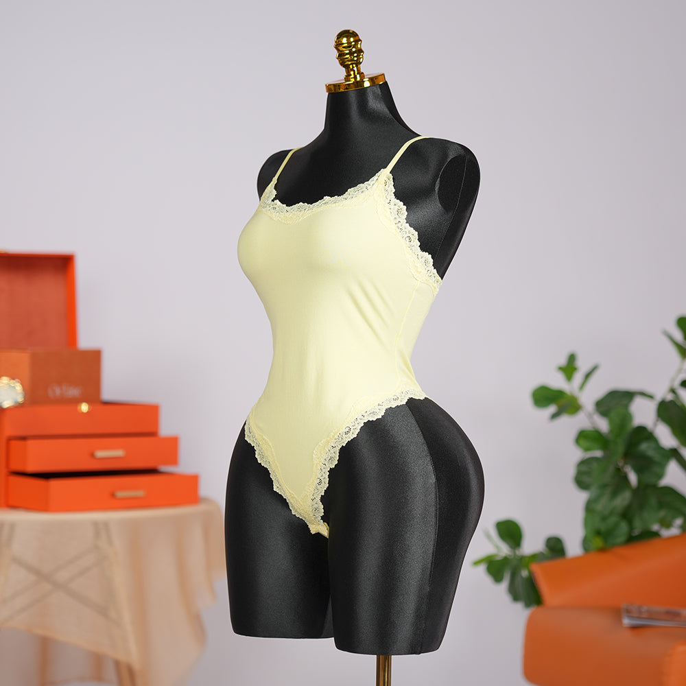 Generous Simple Style Lace Bodysuit