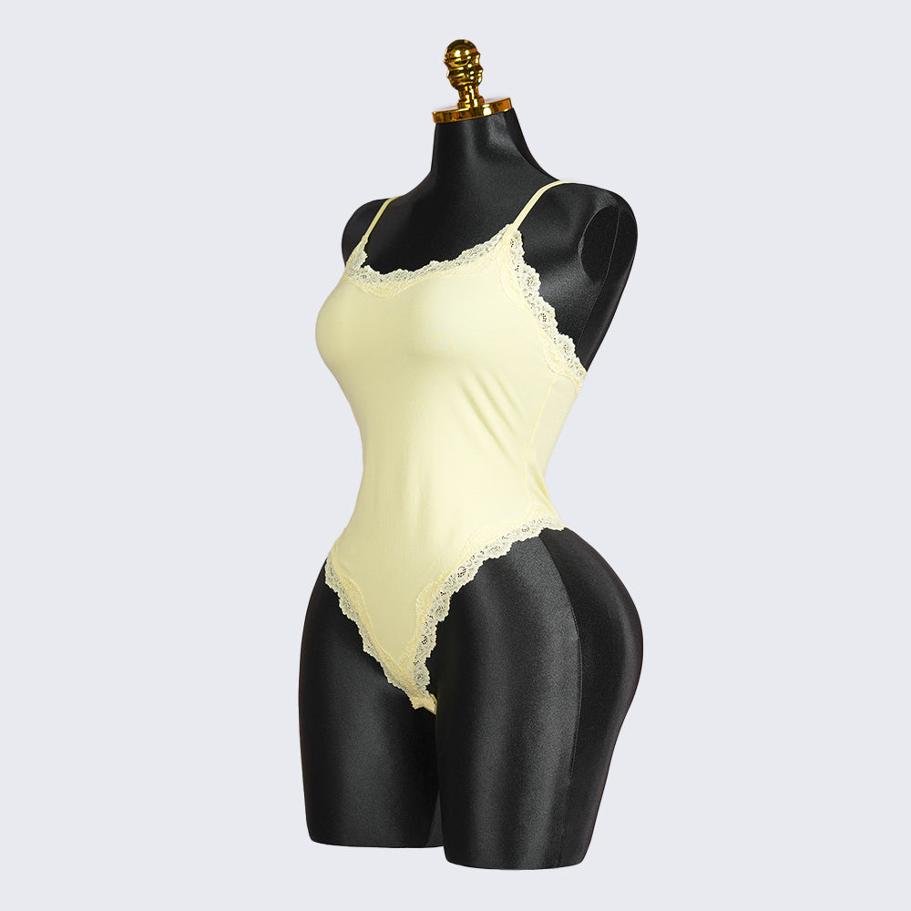 Generous Simple Style Lace Bodysuit