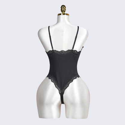 Generous Simple Style Lace Bodysuit