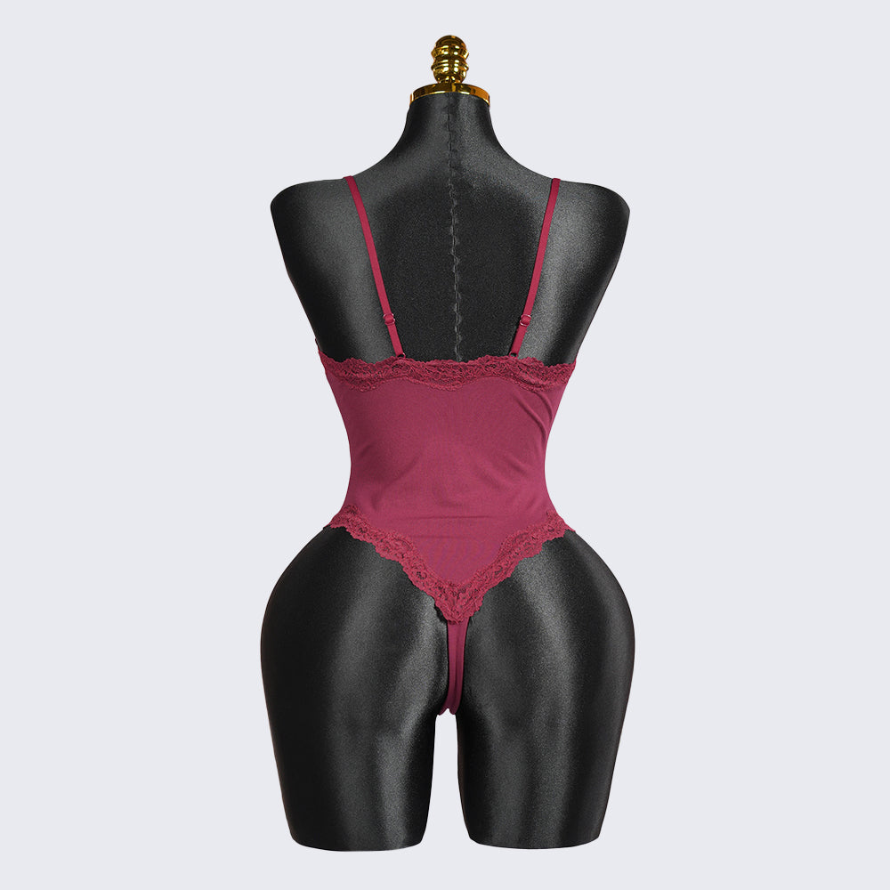 Generous Simple Style Lace Bodysuit