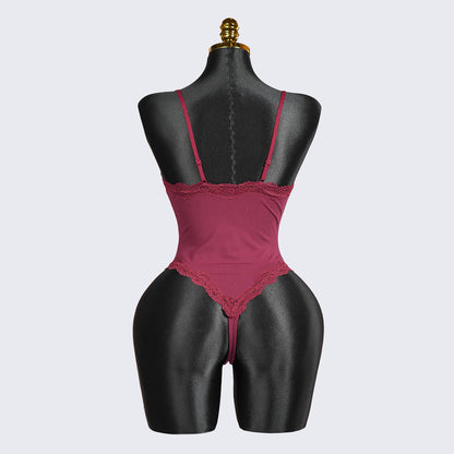 Generous Simple Style Lace Bodysuit