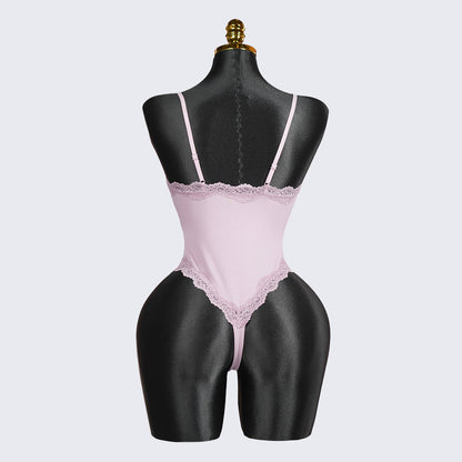 Generous Simple Style Lace Bodysuit