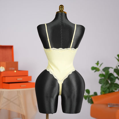 Generous Simple Style Lace Bodysuit