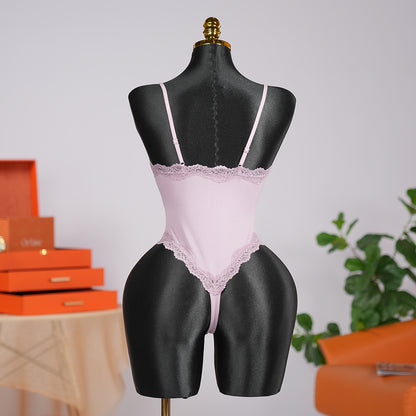 Generous Simple Style Lace Bodysuit