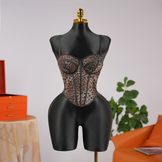 Patterned Sculpting Corset Top