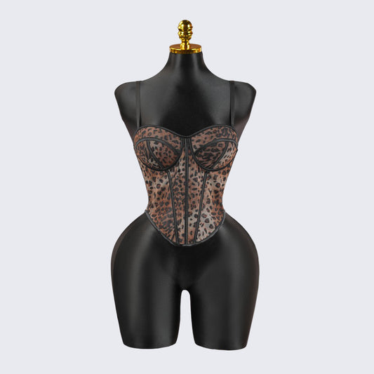 Patterned Sculpting Corset Top