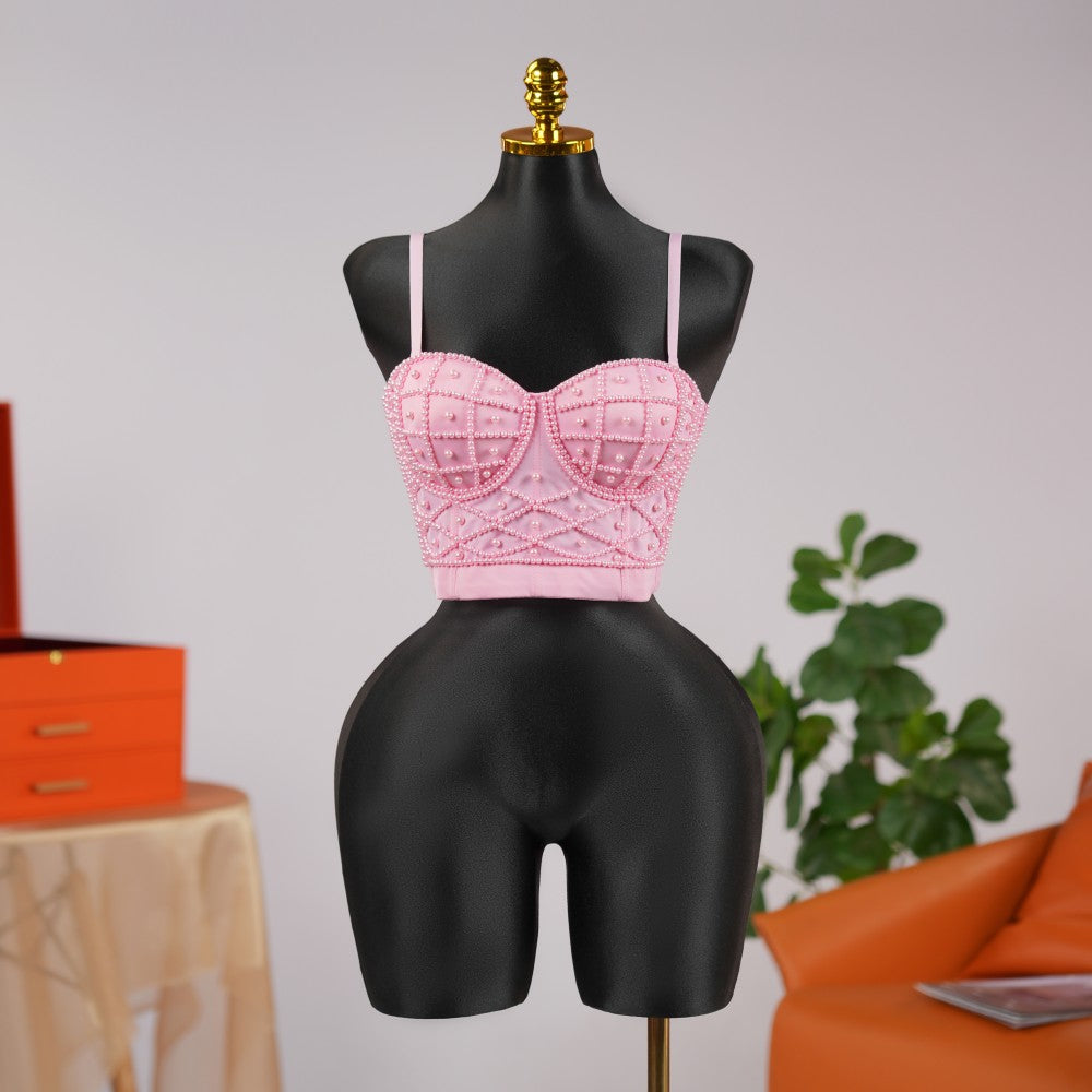 Pearl-Embellished Bustier