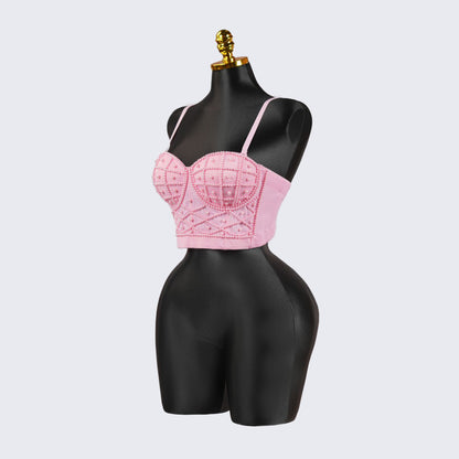 Pearl-Embellished Bustier