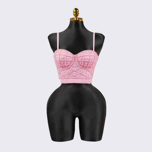 Pearl-Embellished Bustier