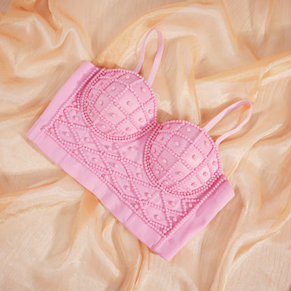 Pearl-Embellished Bustier