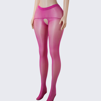 Perfumed See-Through Open-Crotch Pantyhose