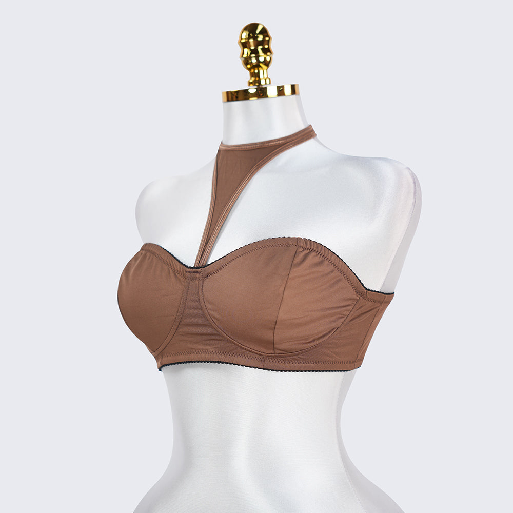 Plus Size Backless Halter Shapewear Daily Bra