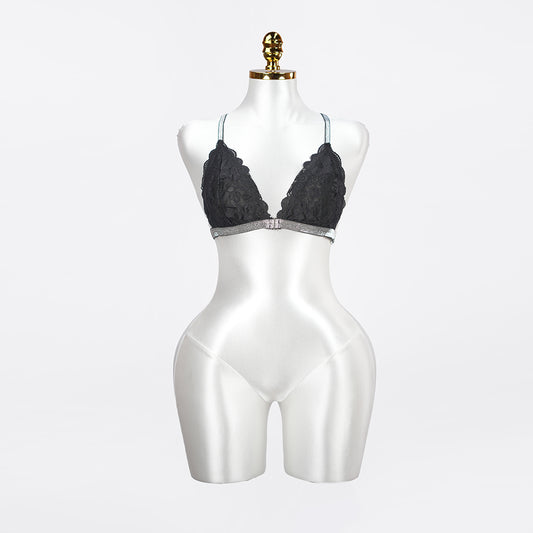 Plus Size Black Lace Bra