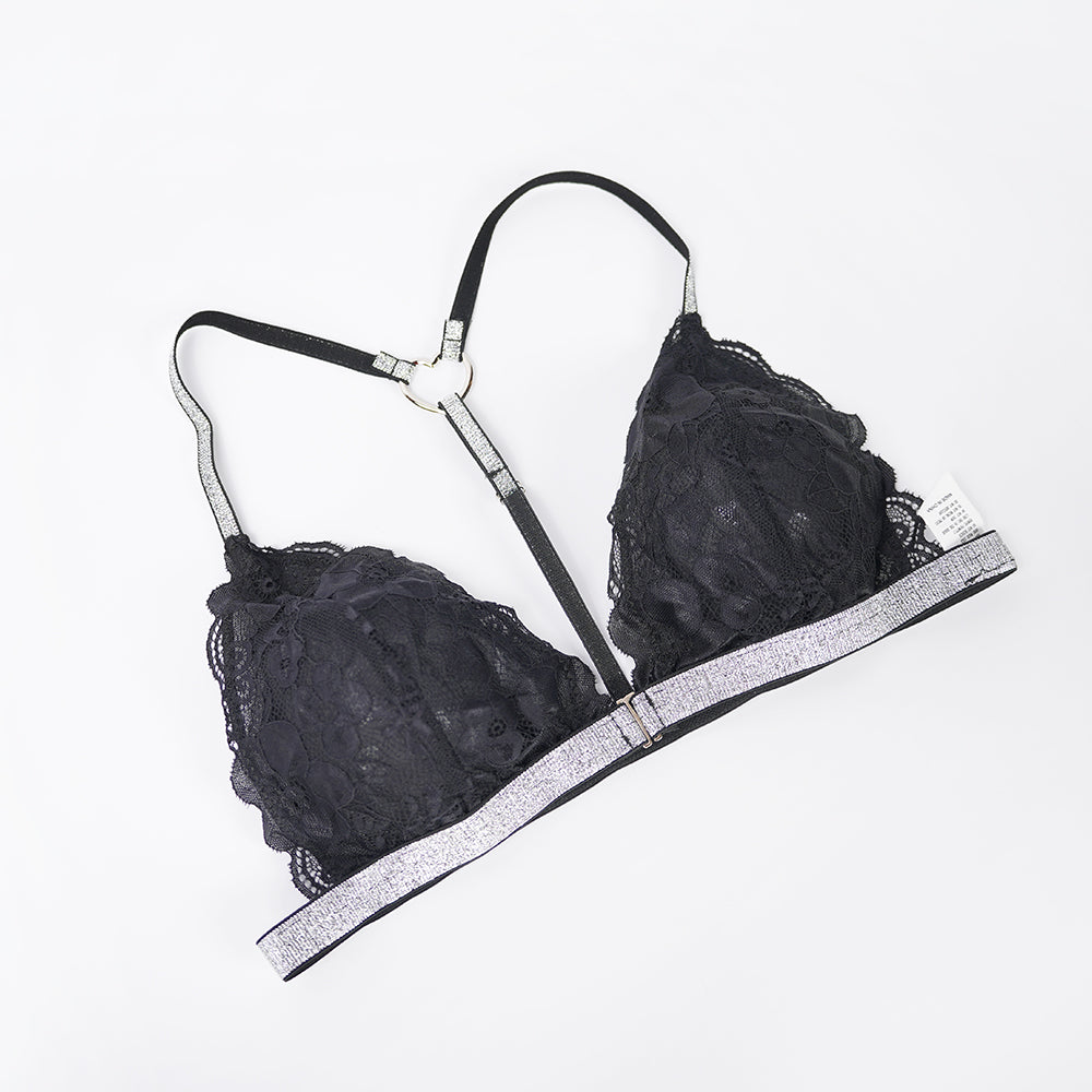 Plus Size Black Lace Bra