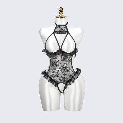 Plus Size Black Mesh Bodysuit