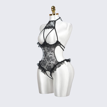 Plus Size Black Mesh Bodysuit