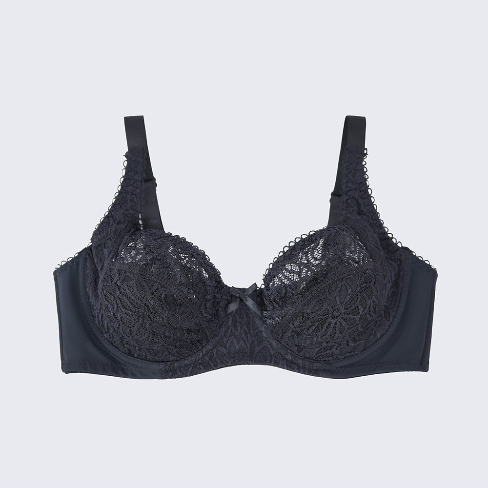 Plus Size Full Bust Lace Push Up Bra Panty Set