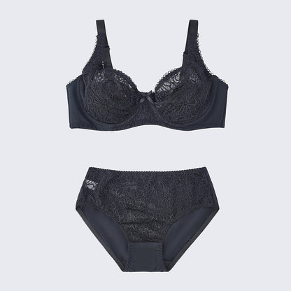 Plus Size Full Bust Lace Push Up Bra Panty Set