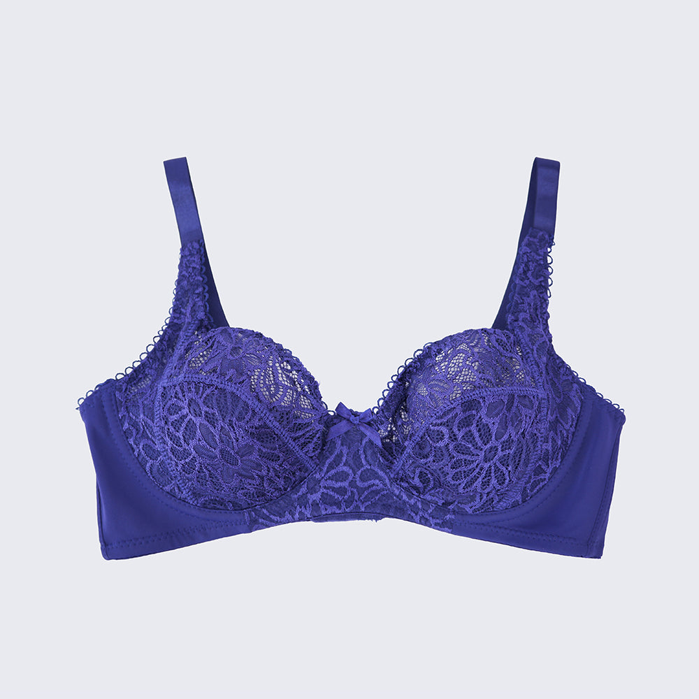 Plus Size Full Bust Lace Push Up Bra Panty Set