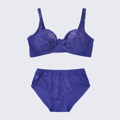 Plus Size Full Bust Lace Push Up Bra Panty Set
