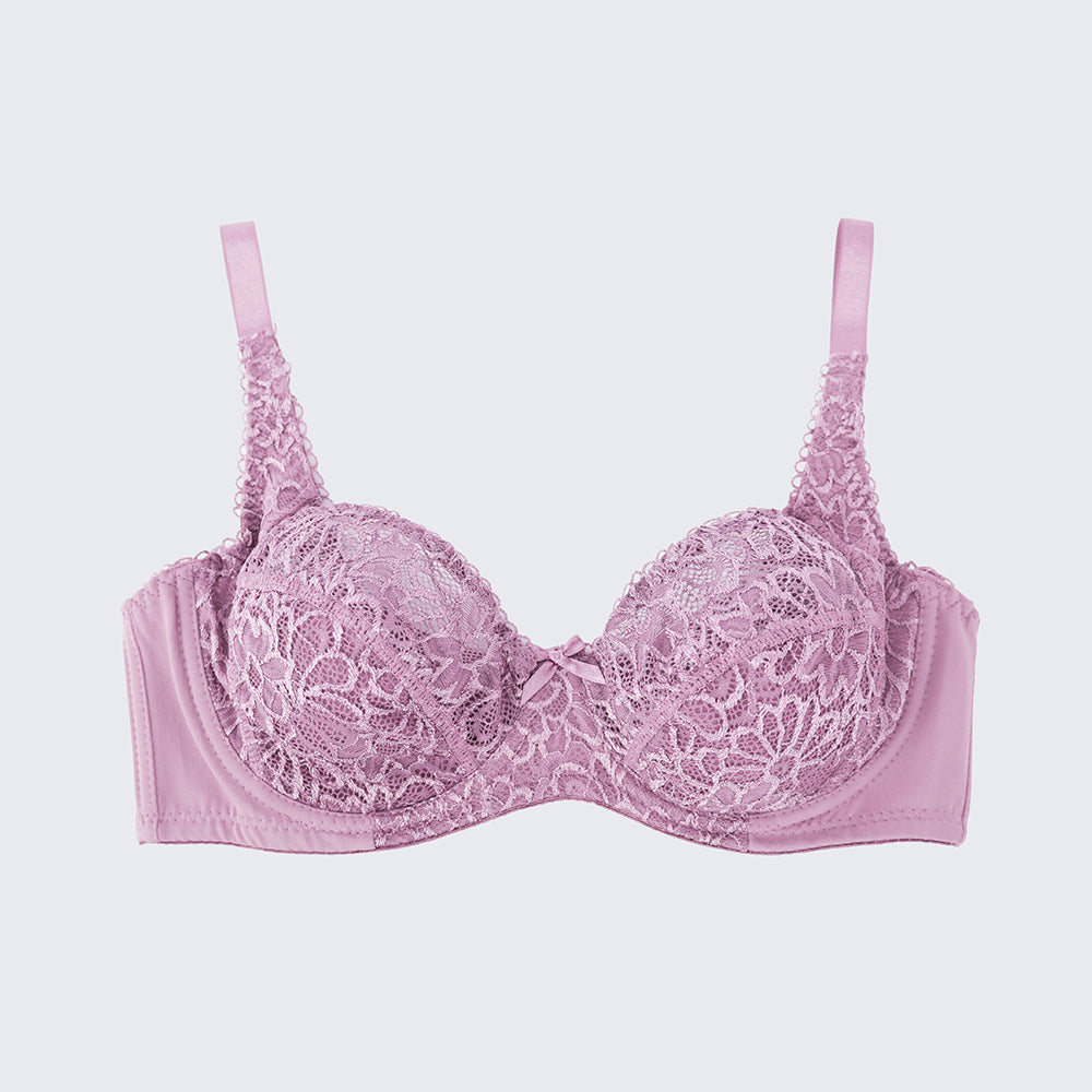 Plus Size Full Bust Lace Push Up Bra Panty Set