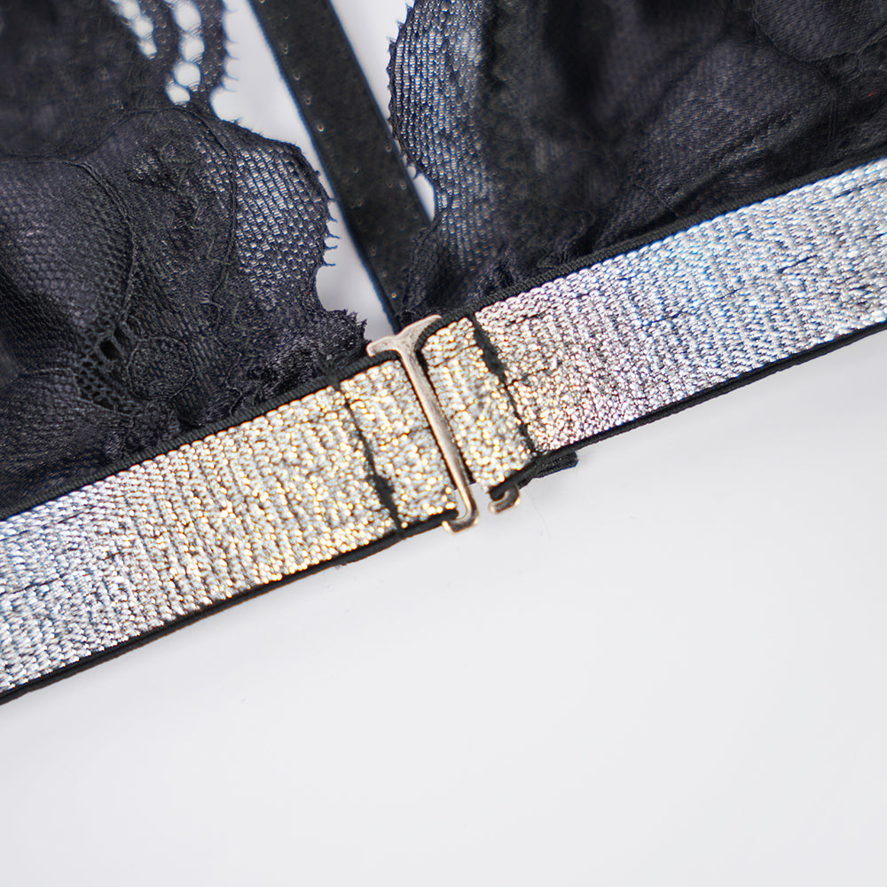 Plus Size Black Lace Bra