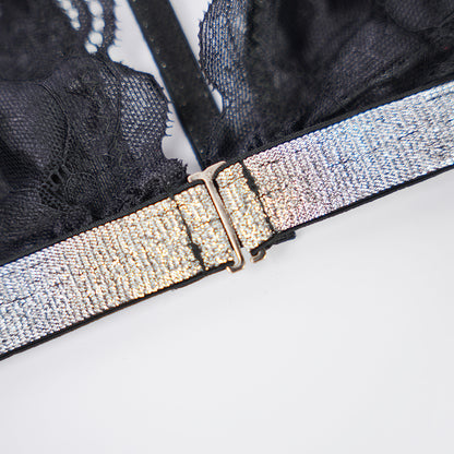 Plus Size Black Lace Bra