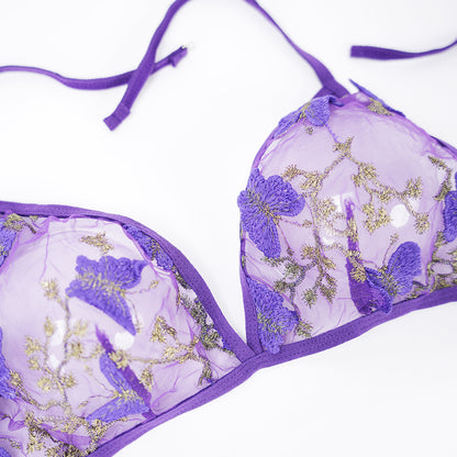 Plus Size Lace Sheer Bra Panty Set