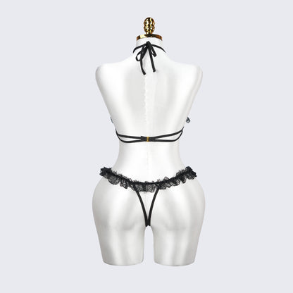 Plus Size Black Mesh Bodysuit