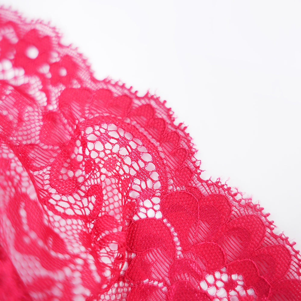 Plus Size Red Lace Bra Panty Set