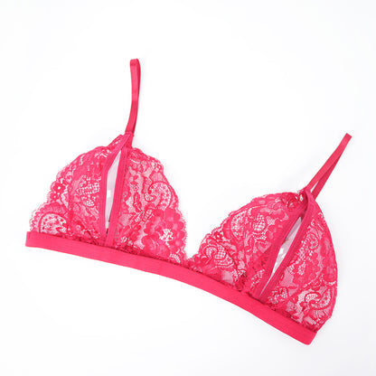 Plus Size Red Lace Bra Panty Set