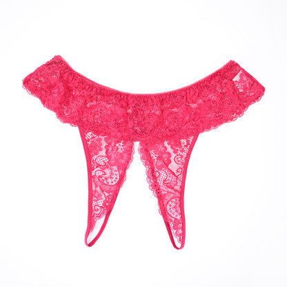 Plus Size Red Lace Bra Panty Set