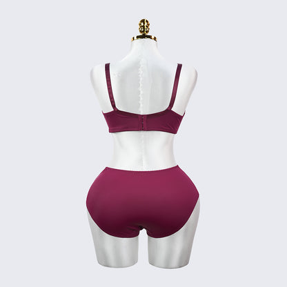 Plus Size Seamless Smooth Breathable Comfort Bra Panty Set