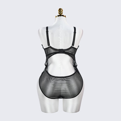 Plus Size Sexy Sheer Tummy Shaper Slimming Bodysuit