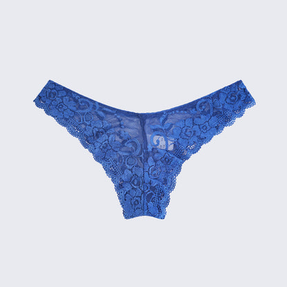 Plus Size Sheer Lace Low Rise Panty Underwear