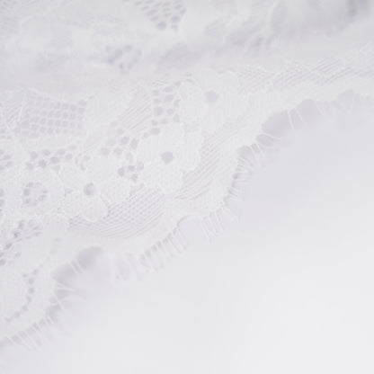 Plus Size White Sheer Mesh Bodysuit