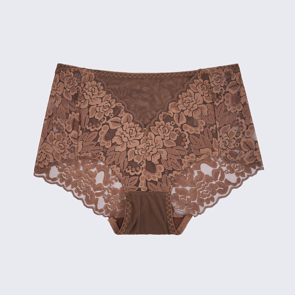 Plus Size Women's Breathable Cotton Lace Panty