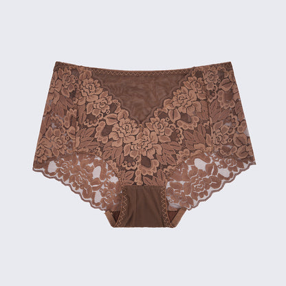 Plus Size Women's Breathable Cotton Lace Panty