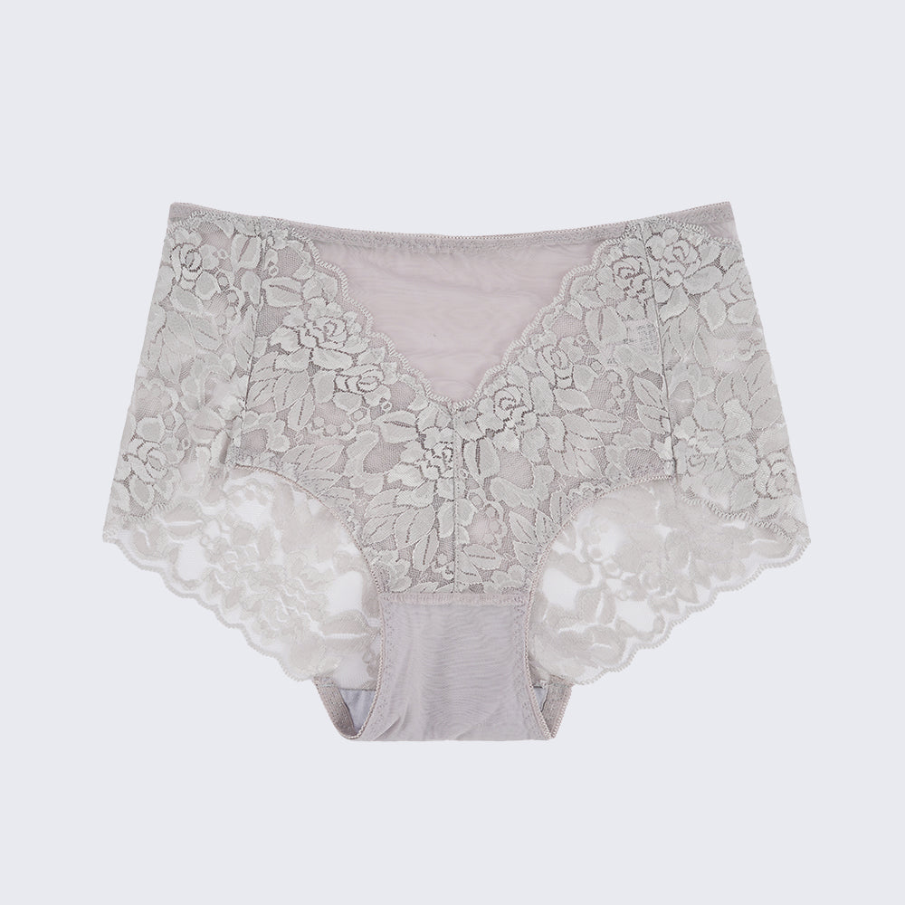 Plus Size Women's Breathable Cotton Lace Panty
