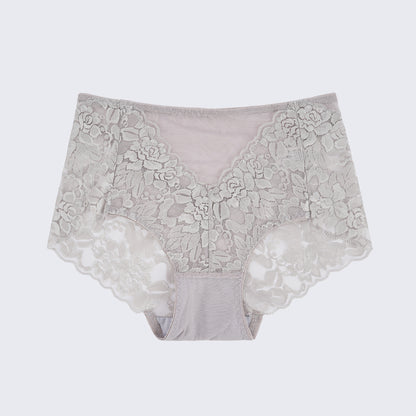 Plus Size Women's Breathable Cotton Lace Panty