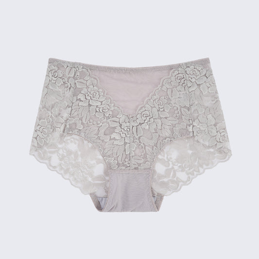 Plus Size Women's Breathable Cotton Lace Panty