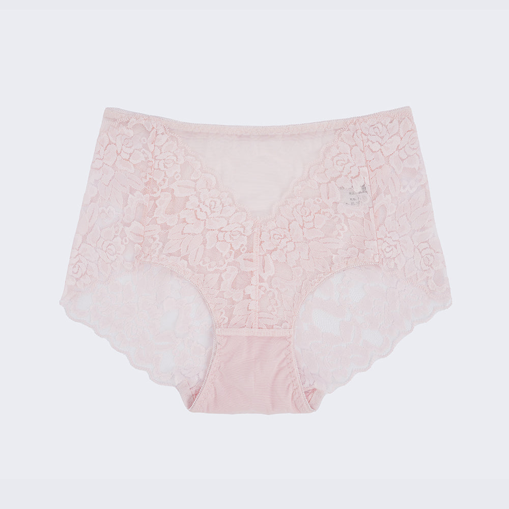 Plus Size Women's Breathable Cotton Lace Panty