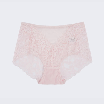 Plus Size Women's Breathable Cotton Lace Panty