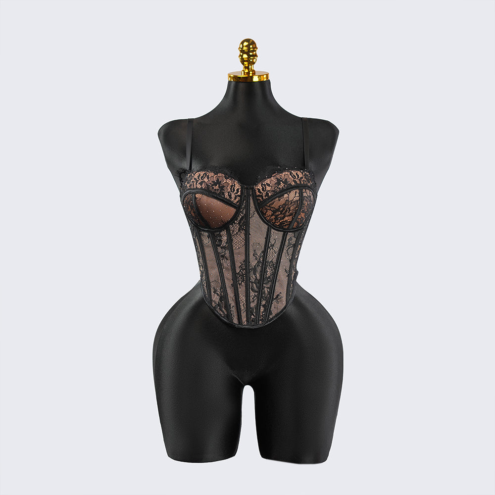 Python Floral Pattern Sculpting Corset