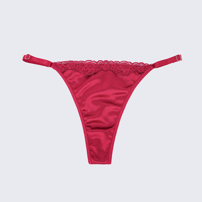 Red Lace Trim Comfort Bra Panty Set