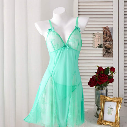 Floral Lace Nightgown Dress Set