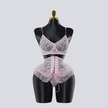 Sexy Lace Lingerie See-through Miniskirt Underwear