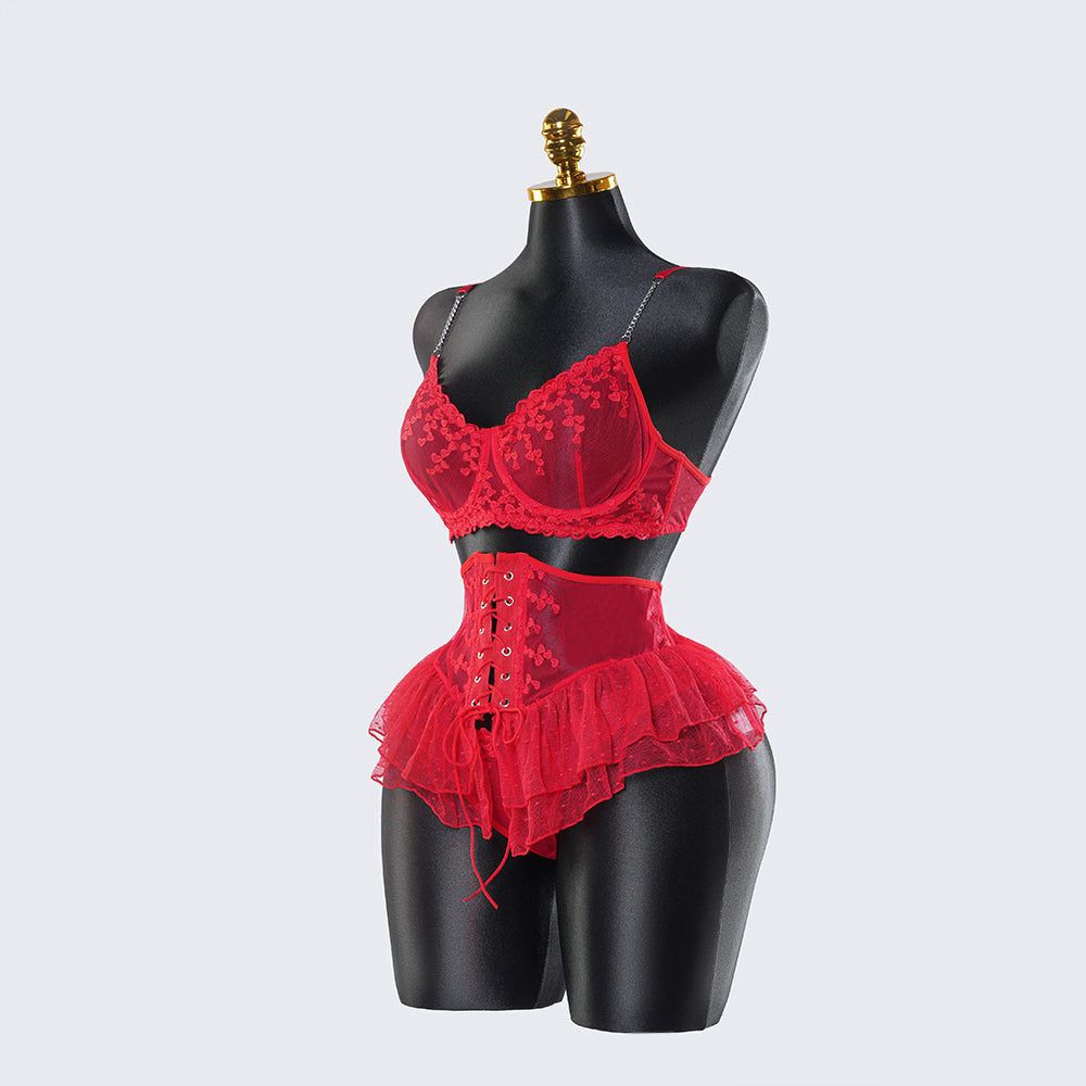 Sexy Lace Lingerie See-through Miniskirt Underwear