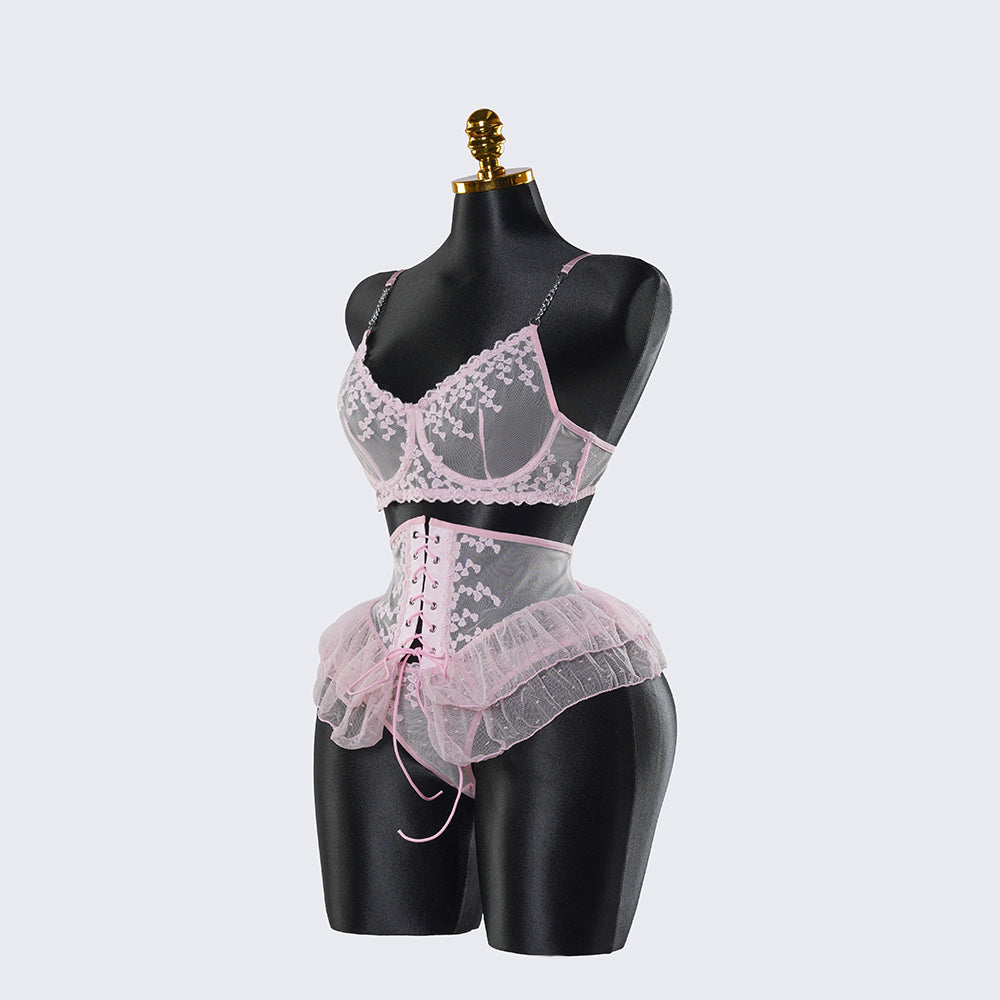 Sexy Lace Lingerie See-through Miniskirt Underwear
